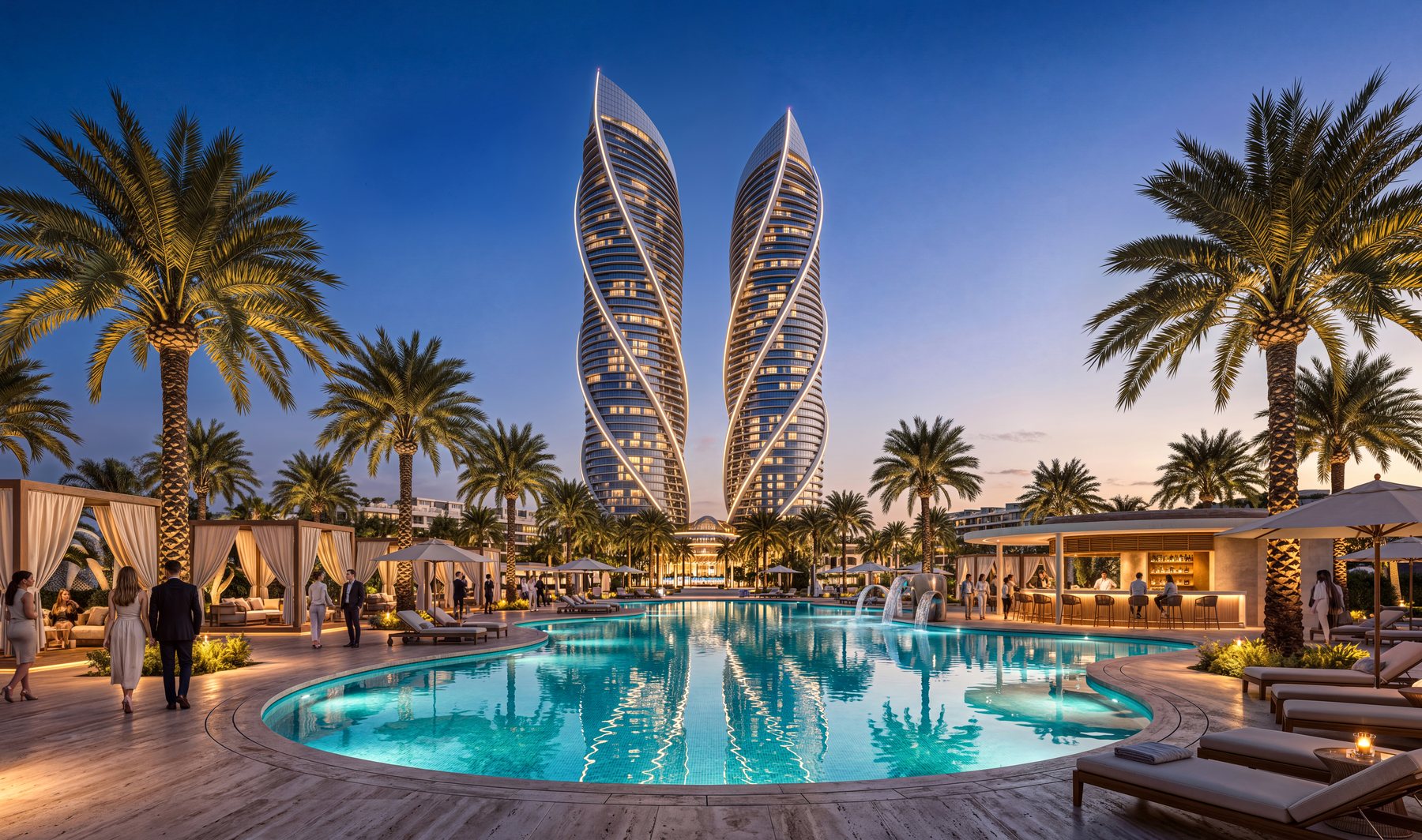 Twin Towers Marina Resort — visualization